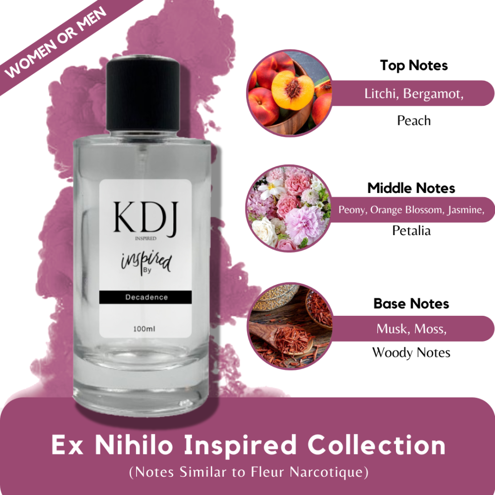 KDJ Inspired – Ex Nihilo Inspired Collection – Notes Similar to Fleur Narcotique – Unisex