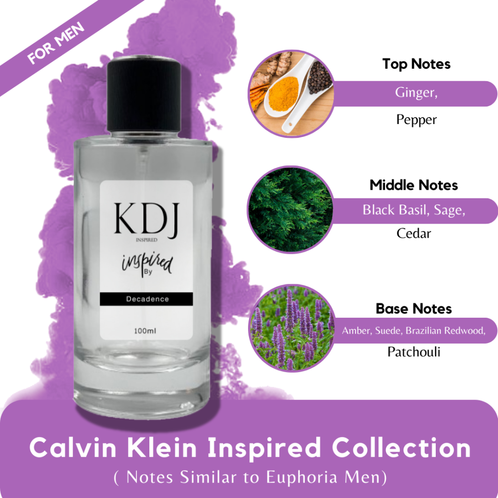 KDJ Inspired – Calvin Klein Inspired Collection – Notes Similar to Euphoria Men – For Men