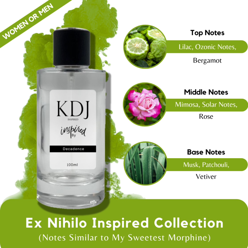 KDJ Inspired – Ex Nihilo Inspired Collection – Notes Similar to My Sweetest Morphine – Unisex