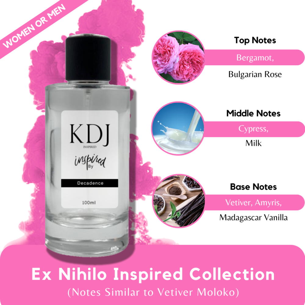 KDJ Inspired – Ex Nihilo Inspired Collection – Notes Similar to Vetiver Moloko – Unisex