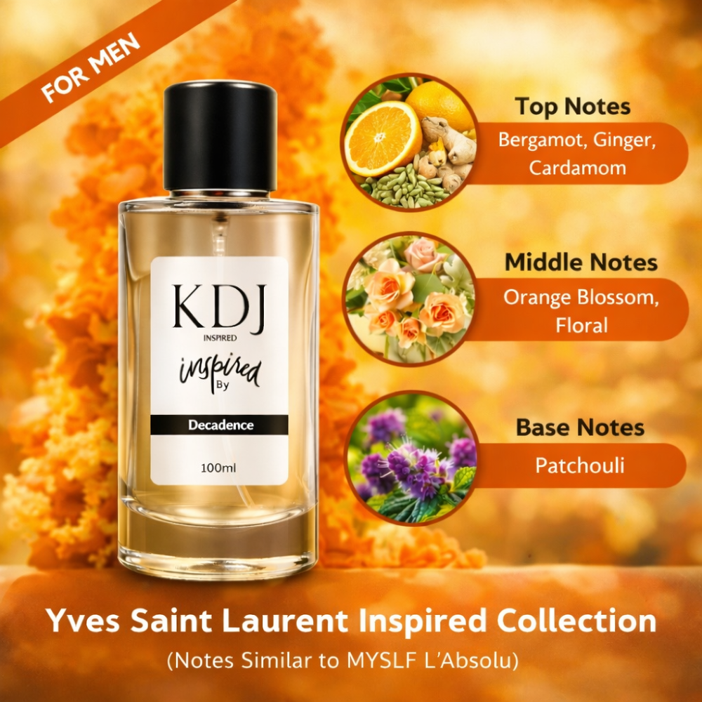KDJ Inspired – Yves Saint Laurent Inspired Collection – Notes Similar to MYSLF L’Absolu – For Men