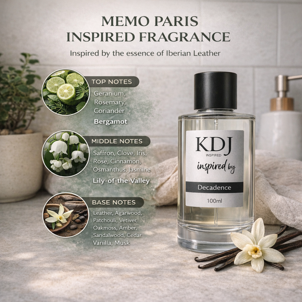 KDJ Inspired – Memo Paris Inspired Collection – Notes Similar to Iberian Leather – Unisex