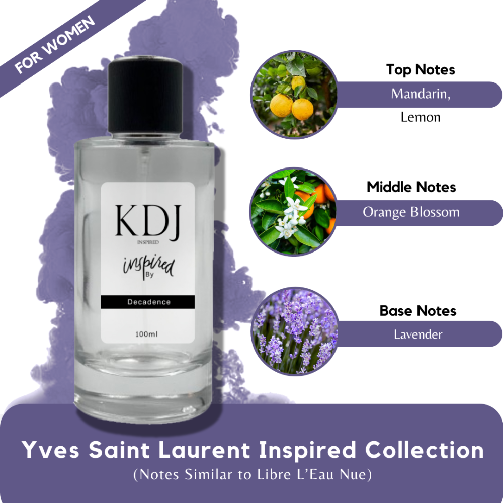 KDJ Inspired – Yves Saint Laurent Inspired Collection – Notes Similar to Libre L'Eau Nue – For Women