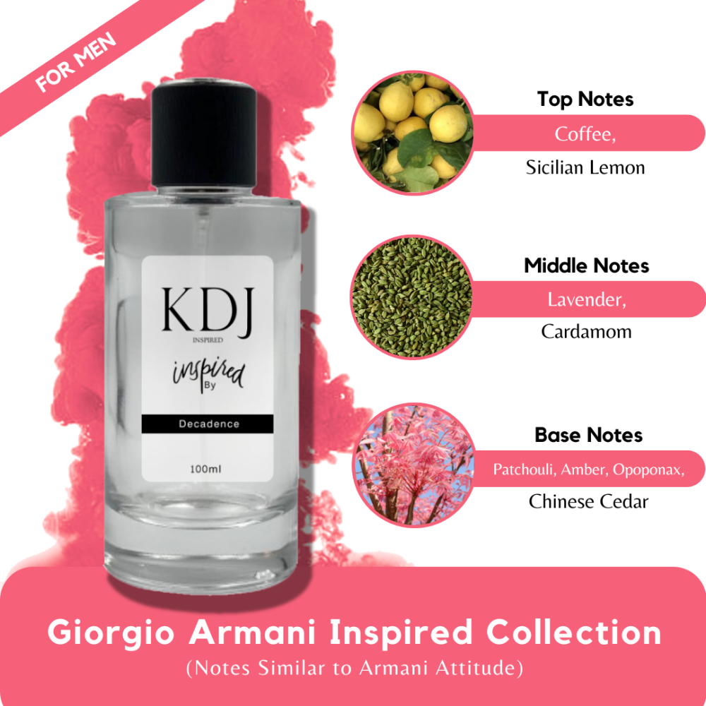 KDJ Inspired – Giorgio Armani Inspired Collection – Notes Similar to Armani Attitude – For Men