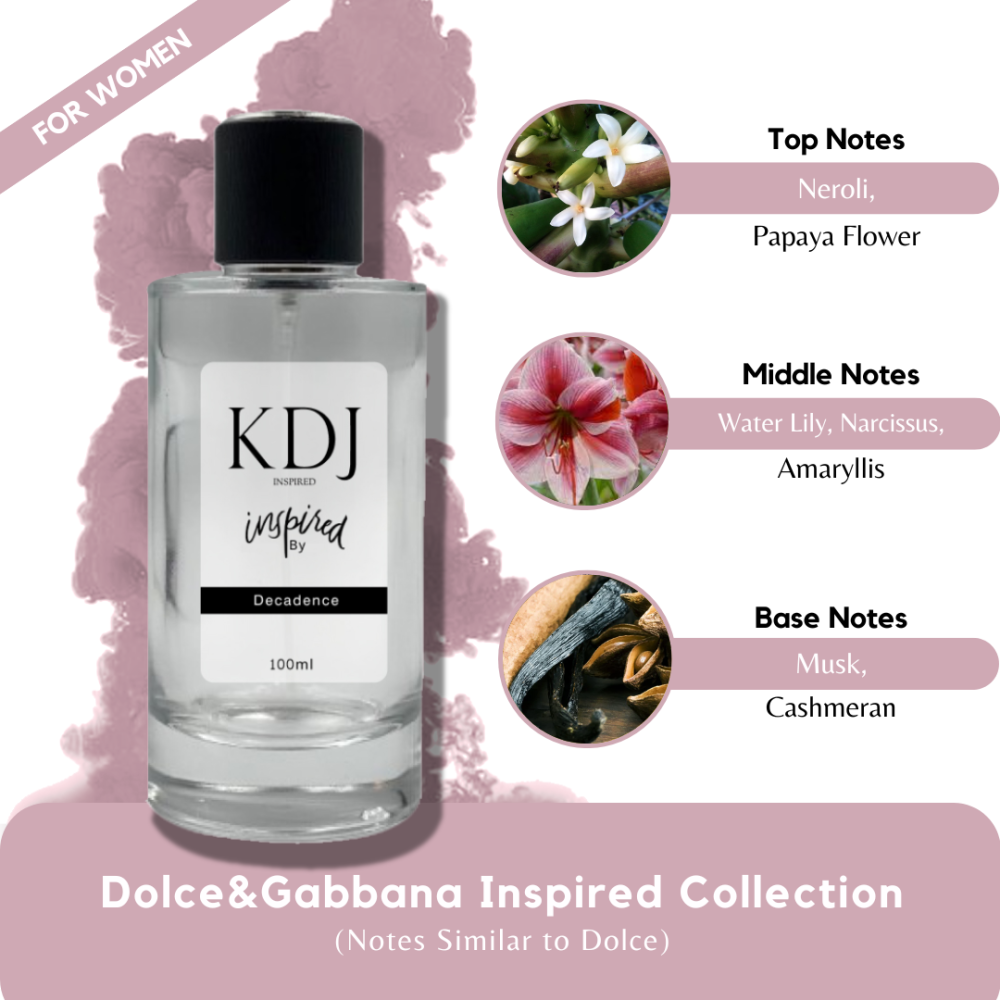 KDJ Inspired – Dolce&Gabbana Inspired Collection – Notes Similar to Dolce – For Women
