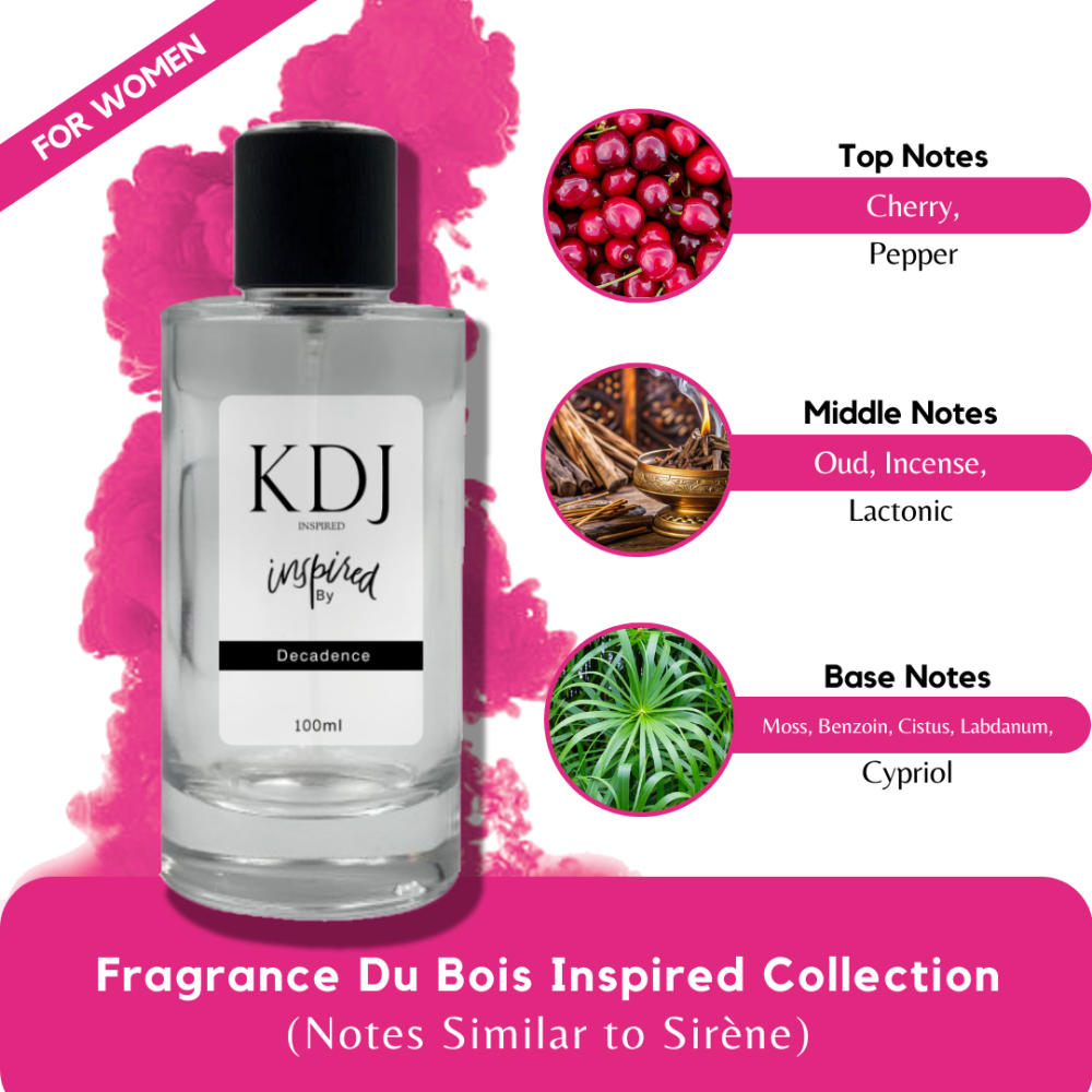 KDJ Inspired – Fragrance Du Bois Inspired Collection – Notes Similar to Sirène – For Women