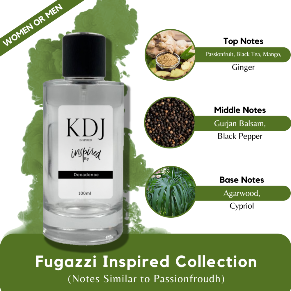 KDJ Inspired – Fugazzi Inspired Collection – Notes Similar to Passionfroudh – Unisex