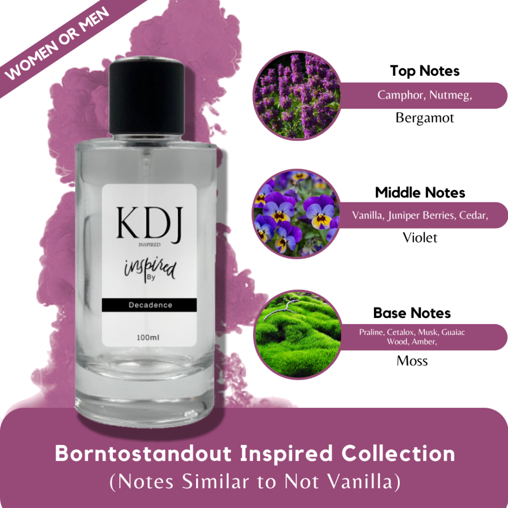 KDJ Inspired – Borntostandout Inspired Collection – Notes Similar to Not Vanilla – Unisex