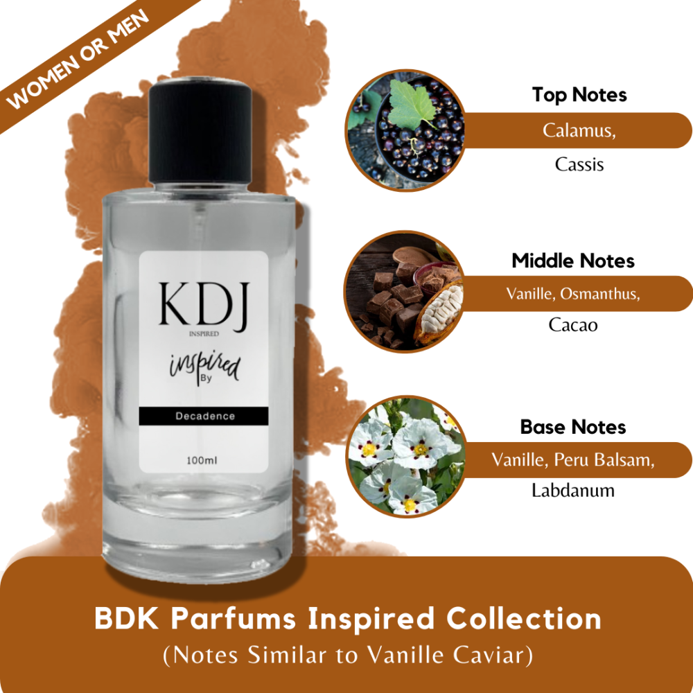 KDJ Inspired – BDK Parfums Inspired Collection – Notes Similar to Vanille Caviar – Unisex
