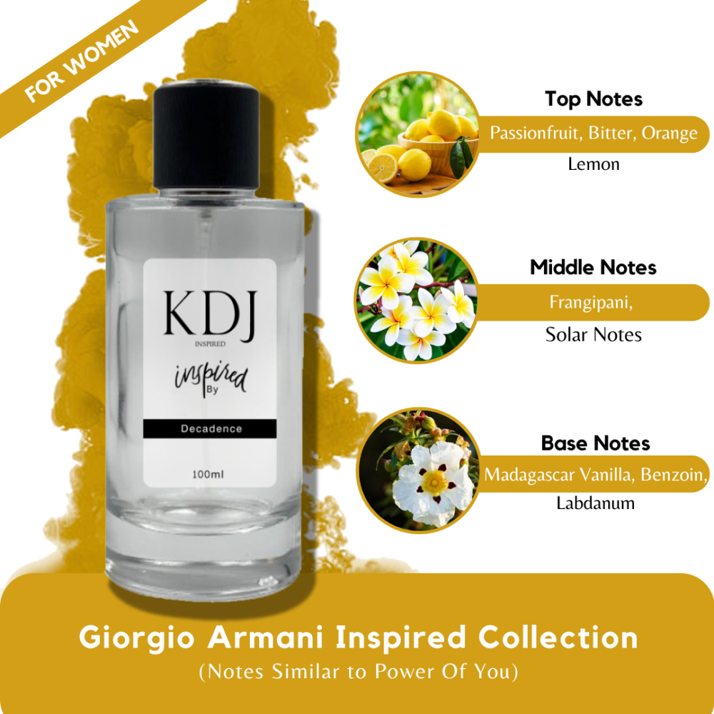 KDJ Inspired – Giorgio Armani Inspired Collection – Notes Similar to Power Of You – For Women