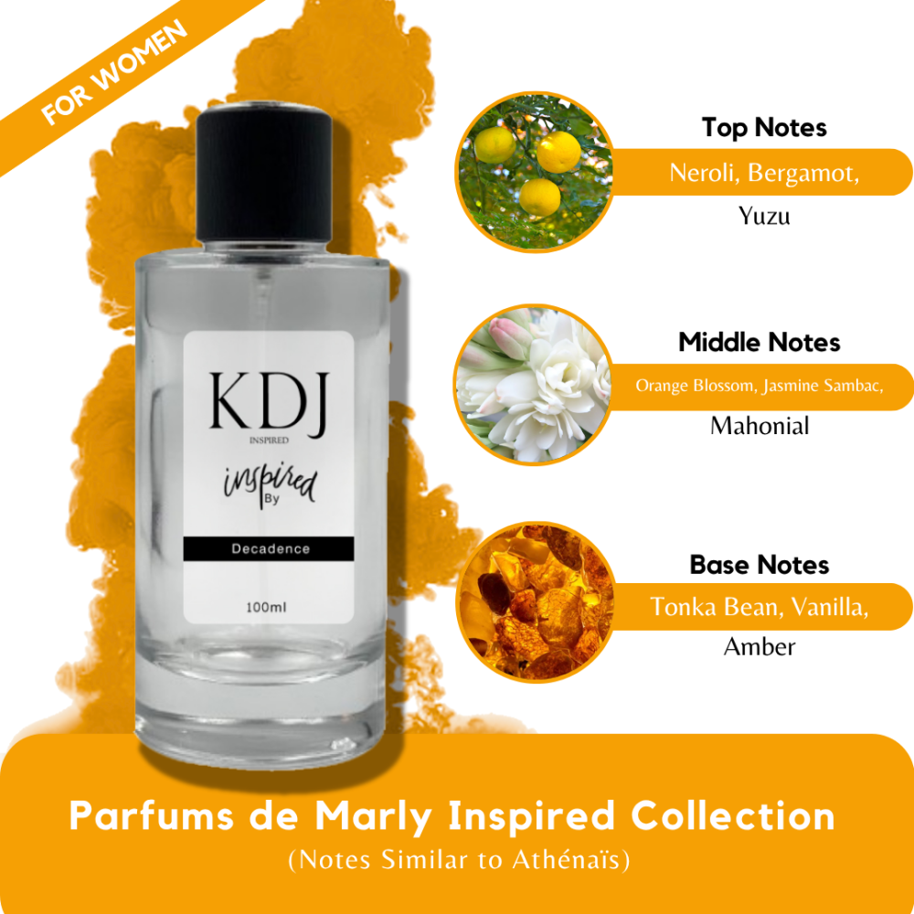 KDJ Inspired – Parfums de Marly Inspired Collection – Notes Similar to Athénaïs – For Women