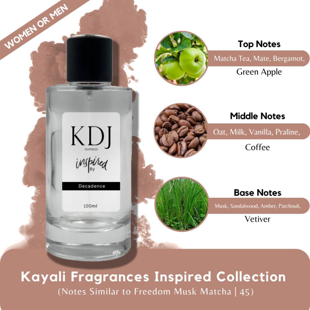 KDJ Inspired – Kayali Fragrances Inspired Collection – Notes Similar to Freedom Musk Matcha | 45 – Unisex