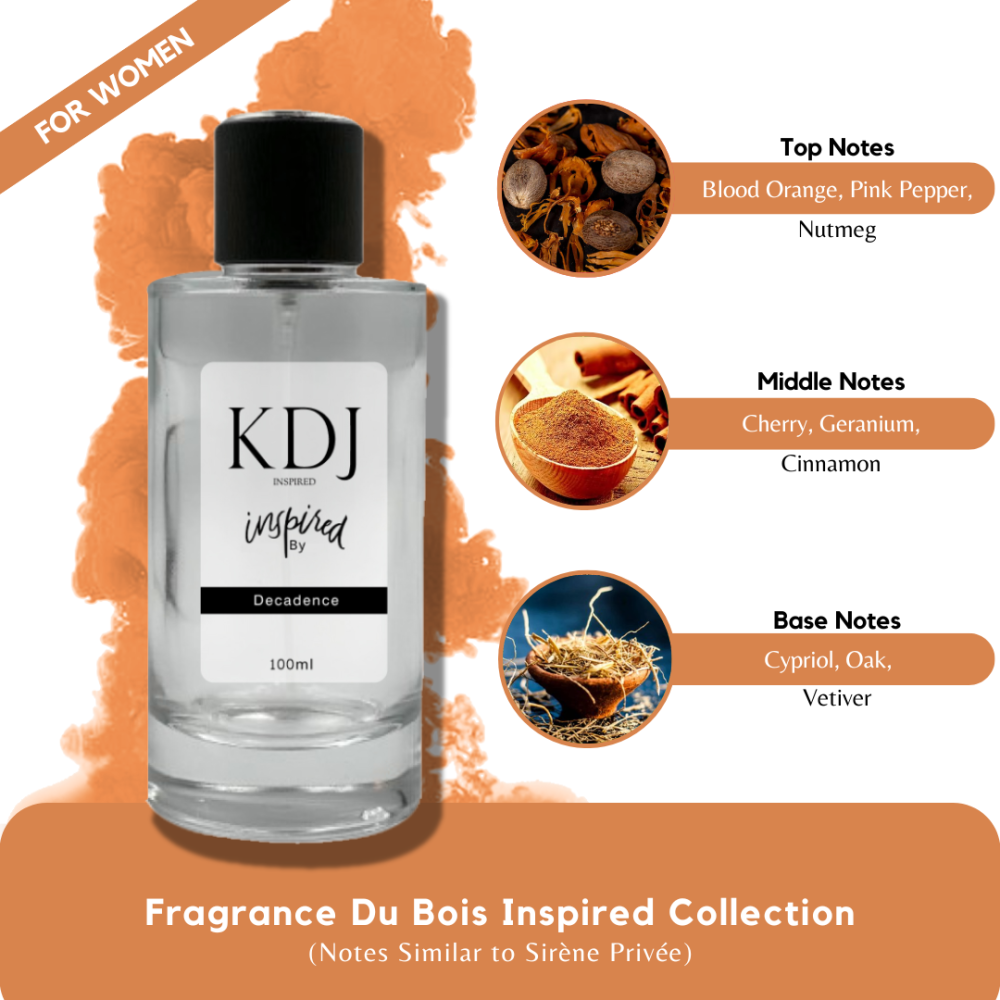 KDJ Inspired – Fragrance Du Bois Inspired Collection – Notes Similar to Sirène Privée – Women