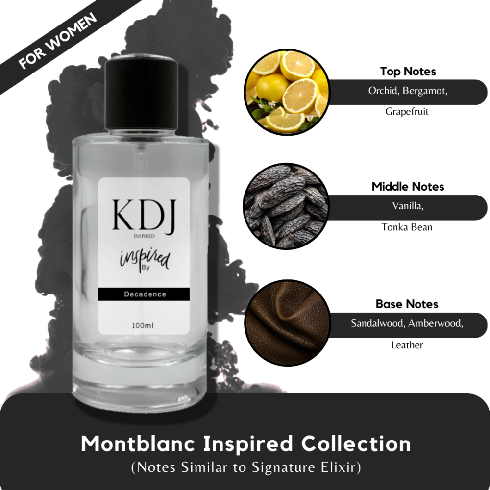 KDJ Inspired – Montblanc Inspired Collection – Notes Similar to Signature Elixir – Women