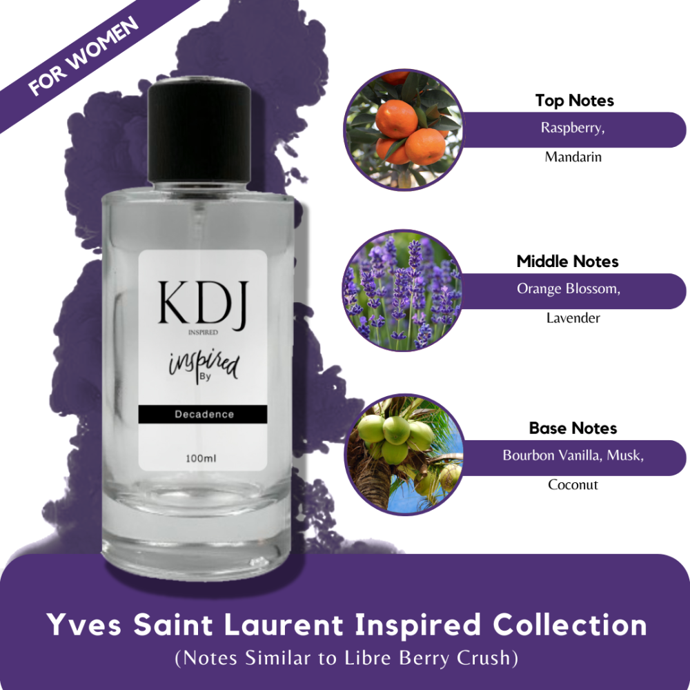 KDJ Inspired – Yves Saint Laurent Inspired Collection – Notes Similar to Libre Berry Crush – Women