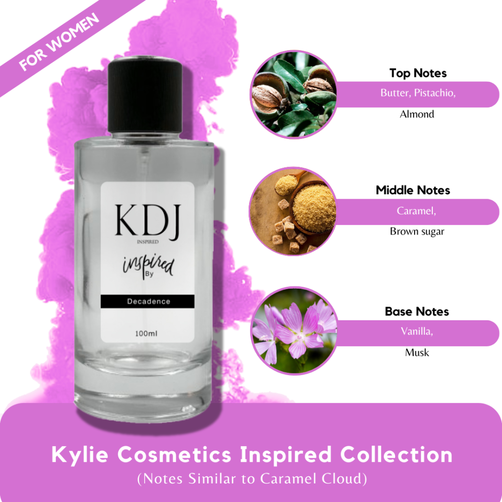 KDJ Inspired – Kylie Cosmetics Inspired Collection – Notes Similar to Caramel Cloud – Women