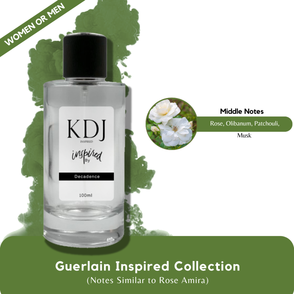 KDJ Inspired – Guerlain Inspired Collection – Notes Similar to Rose Amira – Unisex