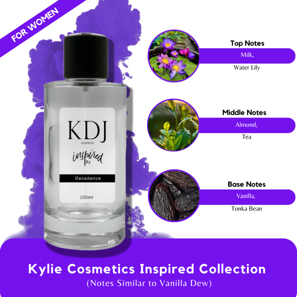 KDJ Inspired – Kylie Cosmetics Inspired Collection – Notes Similar to Vanilla Dew – Women