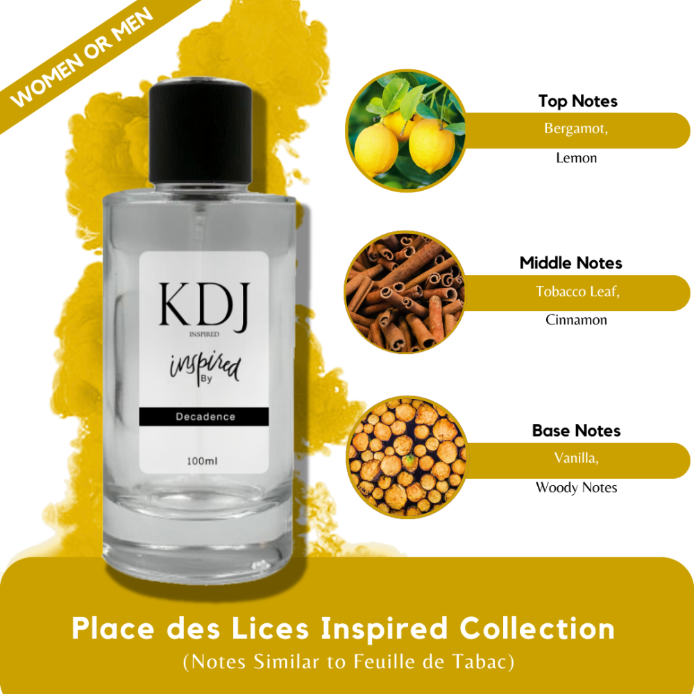 KDJ Inspired – Place des Lices Inspired Collection – Notes Similar to Feuille de Tabac – Unisex