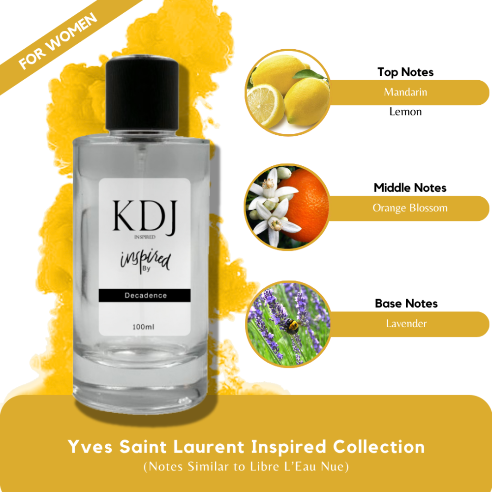 KDJ Inspired – Yves Saint Laurent Inspired Collection – Notes Similar to Libre L'Eau Nue – Women