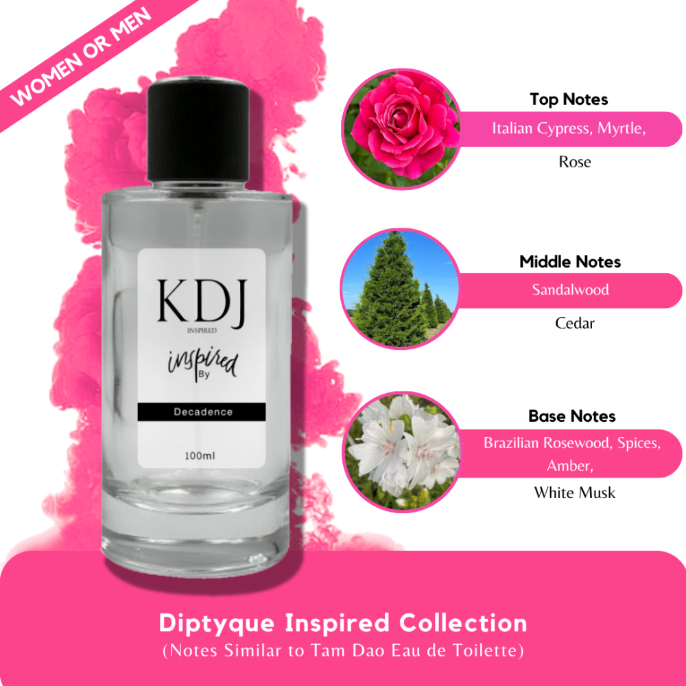 KDJ Inspired – Diptyque Inspired Collection – Notes Similar to Tam Dao Eau de Toilette – Unisex