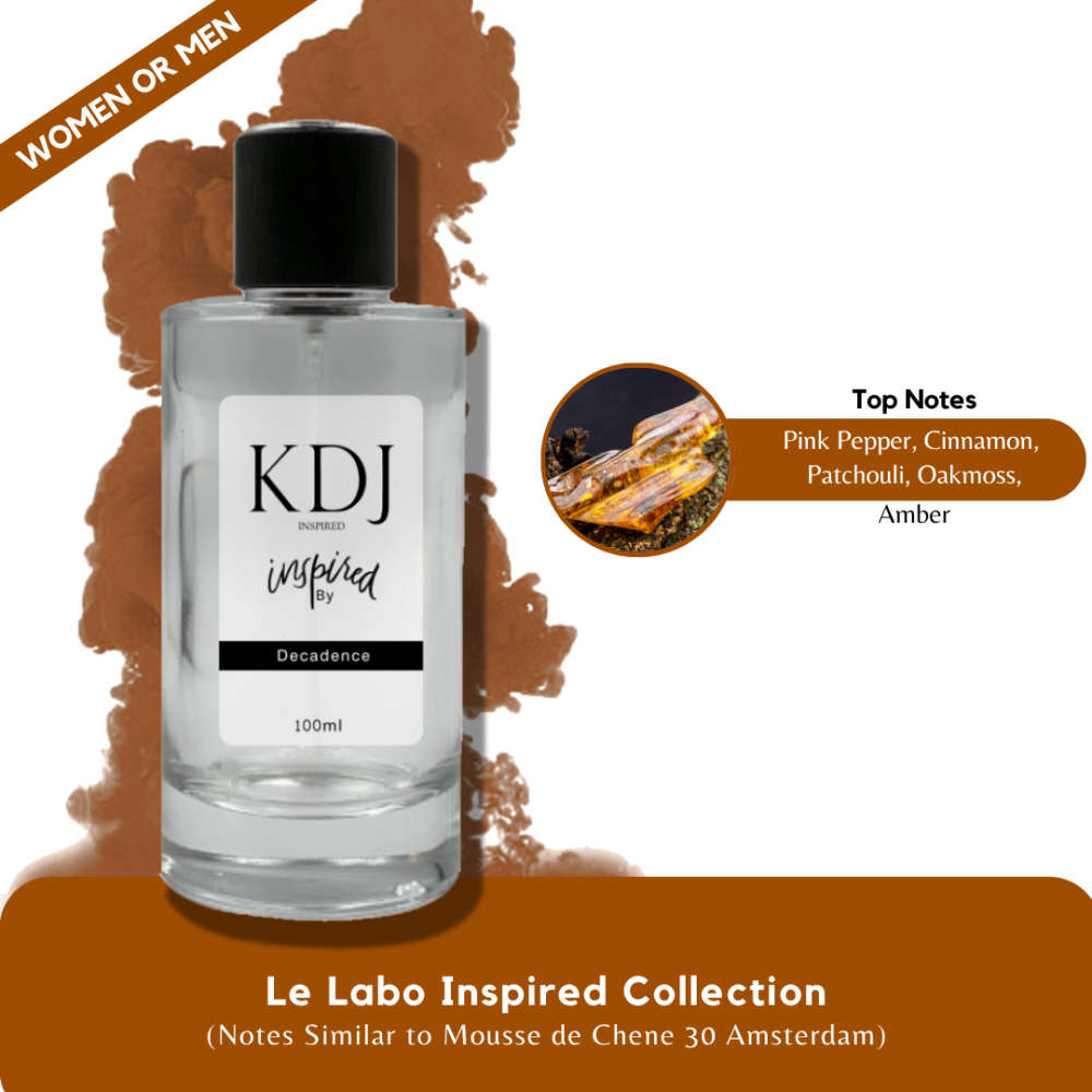 KDJ Inspired – Le Labo Inspired Collection – Notes Similar to Mousse de Chene 30 Amsterdam – Unisex