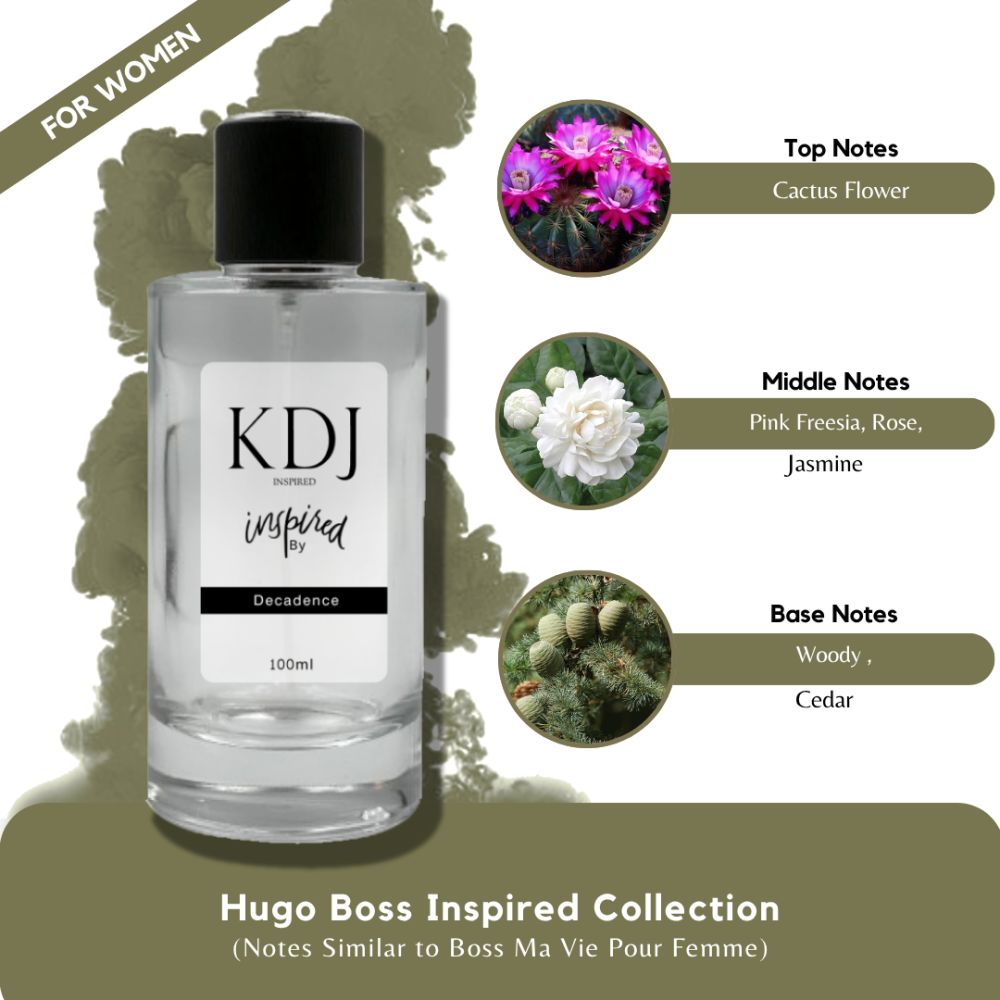 KDJ Inspired – Hugo Boss Inspired Collection – Notes Similar to Boss Ma Vie Pour Femme – Women