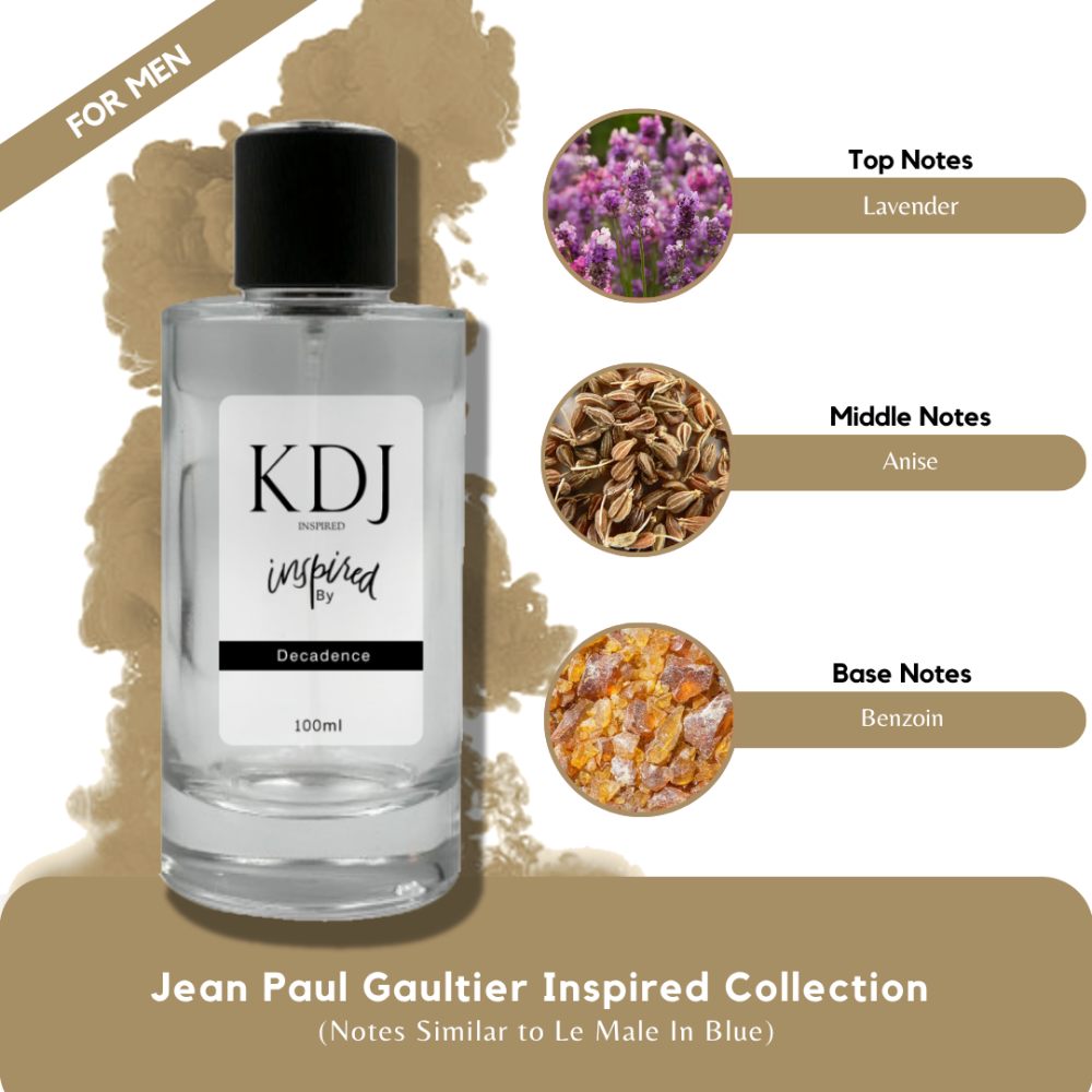 KDJ Inspired – Jean Paul Gaultier Inspired Collection – Notes Similar to Le Male In Blue – Men
