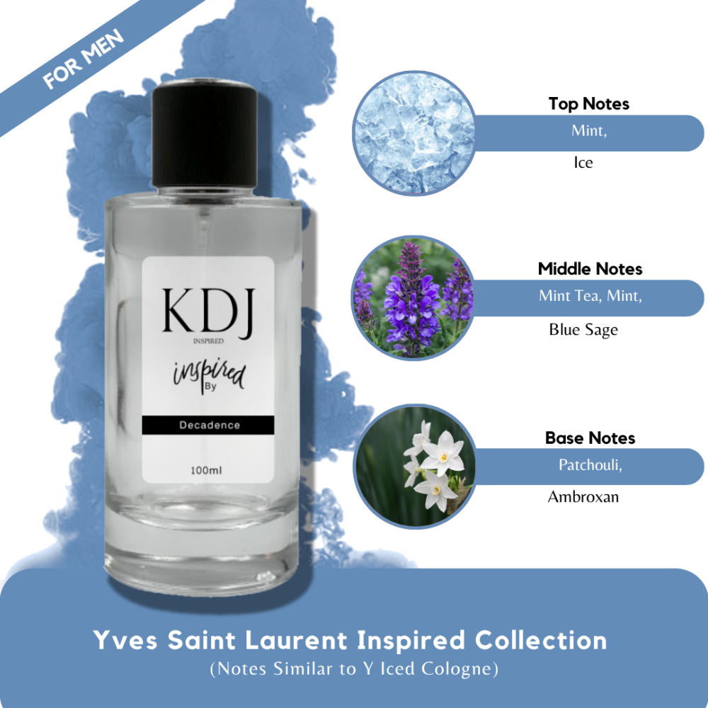 KDJ Inspired – Yves Saint Laurent Inspired Collection – Notes Similar to Y Iced Cologne – Men