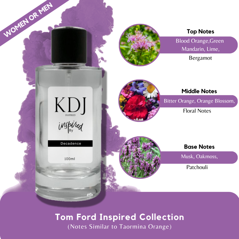 KDJ Inspired – Tom Ford Inspired Collection – Notes Similar to Taormina Orange – Unisex