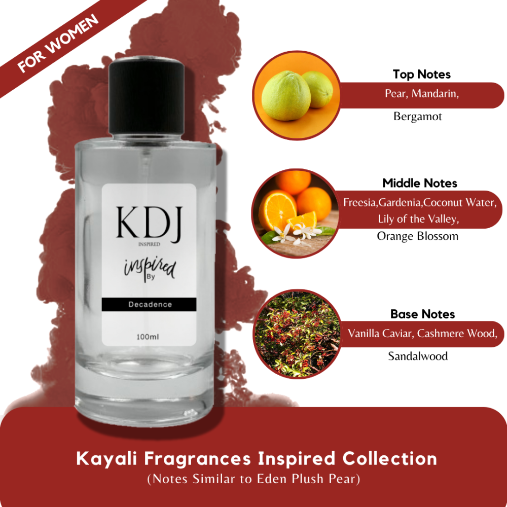 KDJ Inspired – Kayali Fragrances Inspired Collection – Notes Similar to Eden Plush Pear | 23 – Women