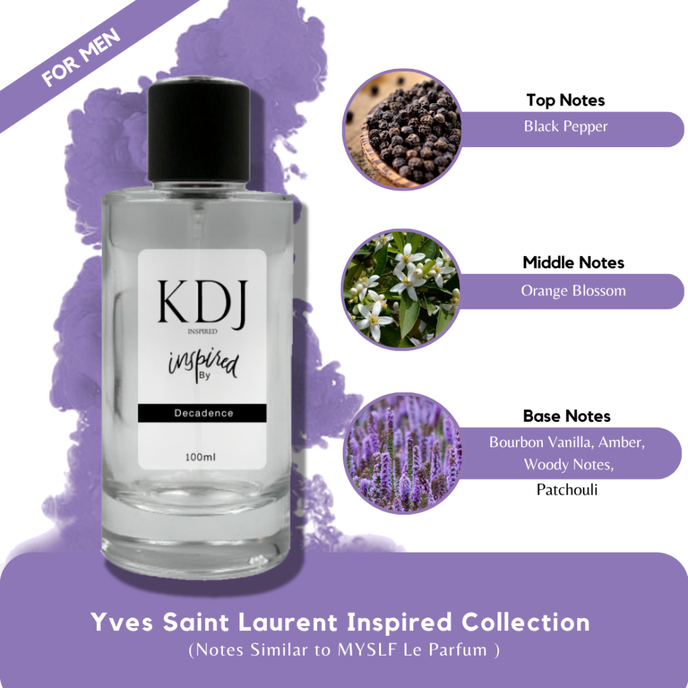KDJ Inspired – Yves Saint Laurent Inspired Collection – Notes Similar to MYSLF Le Parfum – Men